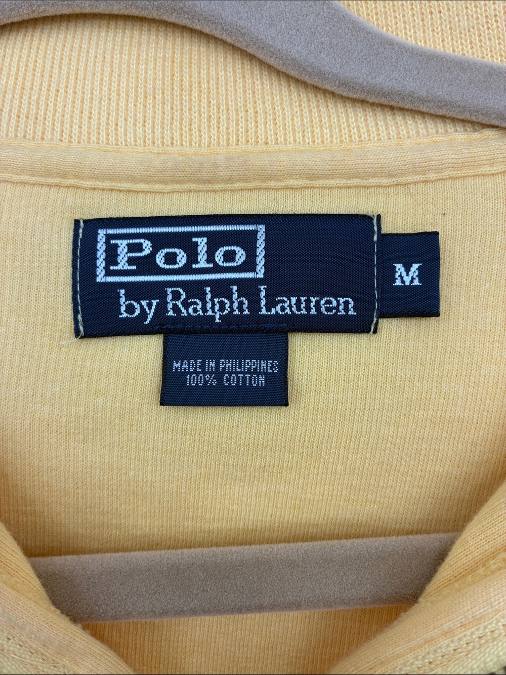 Polo by Ralph Lauren Men's Light Yellow Zip-Neck Sweater - Picture 3 of 3